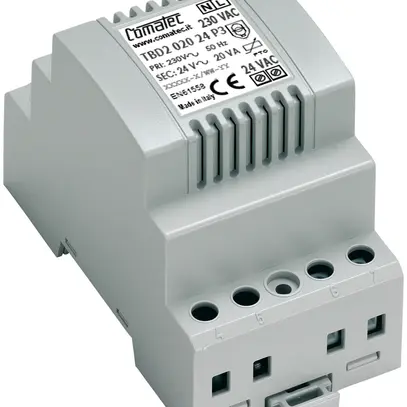 Transformateur de séparation AMD Comatec TBD2, IN: 230VAC, OUT: 24VAC/20VA, 3UM 