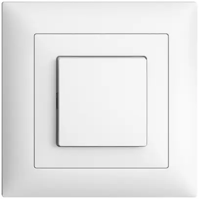 Interruttore INC Feller EDIZIOdue 3/1L bianco 88×88mm 