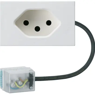 Presa INS 1×tipo 13 Hager FLF per cavo piatto Ecobus power L1 bianco 