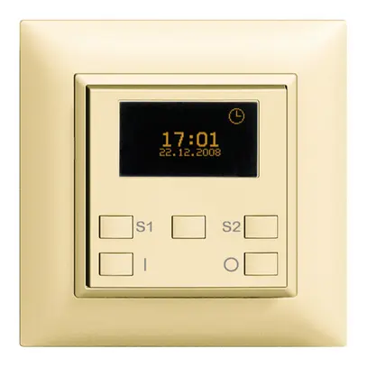 Minuteur astro. ENC ON-OFF 1c/2t ZEP EDIZIOdue vanille 