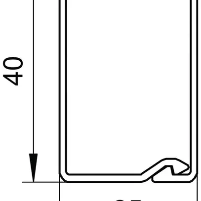 Canale d'installazione BET WDK 40×25×2000mm PVC ne IP30 