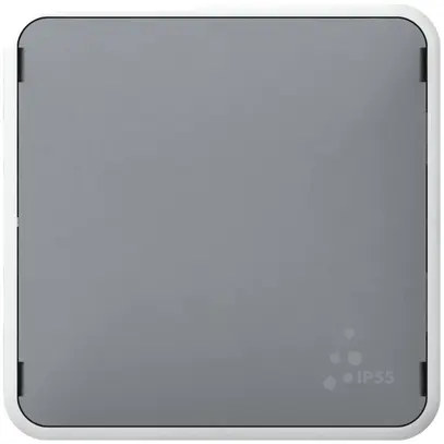 Plaque de fermeture PLEXO gris 