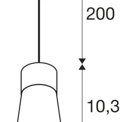 Pendelleuchte SLV PURI 2.0 Cone AD1PH GU10 1×6W DIM Ø55mm weiss 