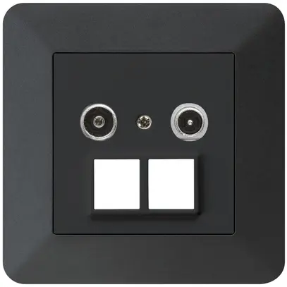 Prise multimédia ENC kallysto.trend R/TV 11dB 2GHz noir 