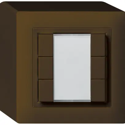 Poussoir universel AP 6×kallysto avec LED brun 