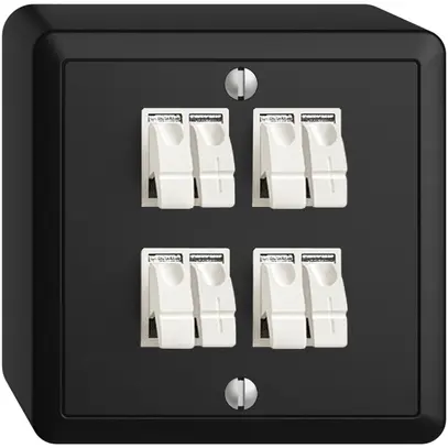 Prise AP audio FX 4×noir borne à étrier pour 4 haut-parleurs 