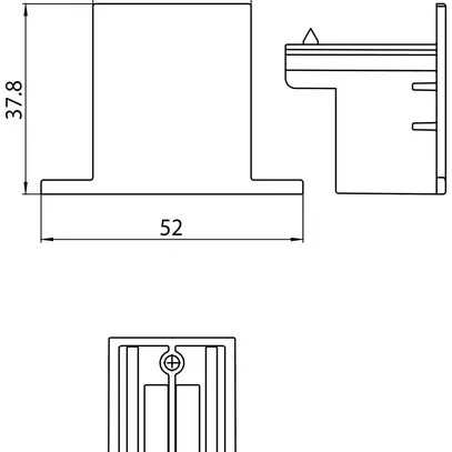 Cappa terminale Sylvania OneTrack materiale sintetico 52mm×37.8mm bianco 