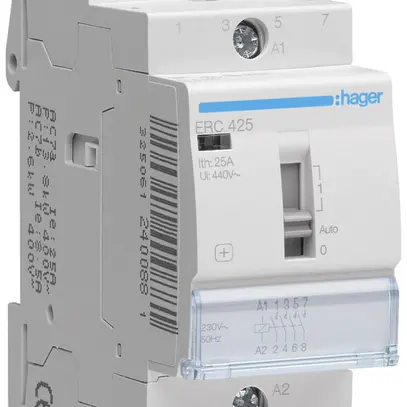 Contattore AMD Hager ERC 230VAC 4 chiusura 0 apertura 25A 2UM 