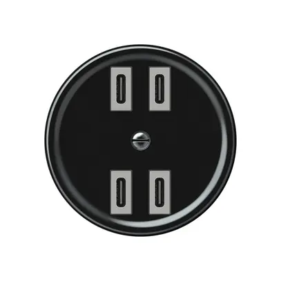 Presa di carica USB origin 4×USB-C 4000mA 5V nero 