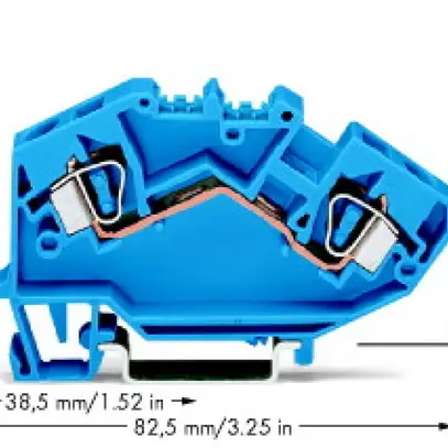 Borne de passage WAGO 6mm² bleu 