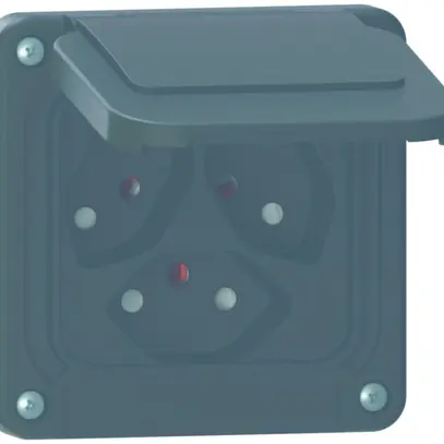 NUP-Steckdose SUPRA 3×T13/1 schwarz 