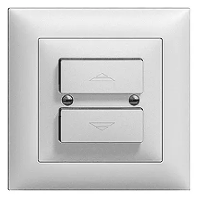 UP-Frontset, EDIZIOdue weiss 88×88mm Druckknopf 2-fach 