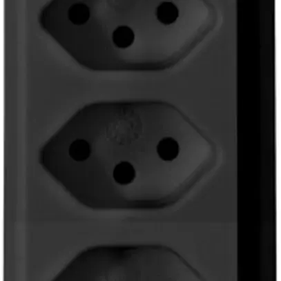 Presa multipla cleverLINE 9×T13 nero 2m H05VV-F 3×1mm² con interruttore 