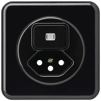Kit frontale INC basico 86×86 nero con lente p.combinazione grd.I S3/tipo 13 