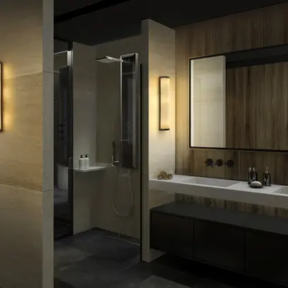 Applique LEDVANCE Bathroom E14 3×0…12W IP44 455×86mm nero 