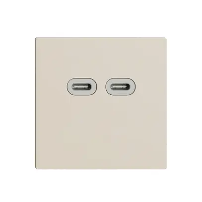 Presa USB 18W 2×tipo C Feller EDIZIOdue F 230V 3600mA crema 