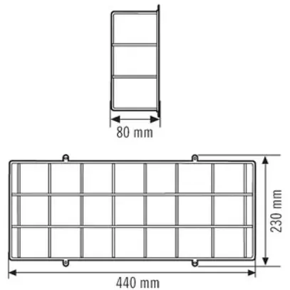 Schutzkorb ESYLUX für ELX, SLX, Höhe 80mm 