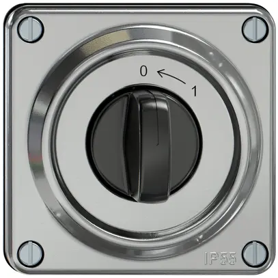 Contatto rotativo ELEMENT SNAPFIX® 1P 1C 16A 400V 0<-1 87×91mm all 