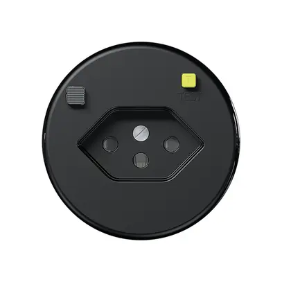 Prise FI ENC CLASSIC E T13 30mA, shutter, noir 