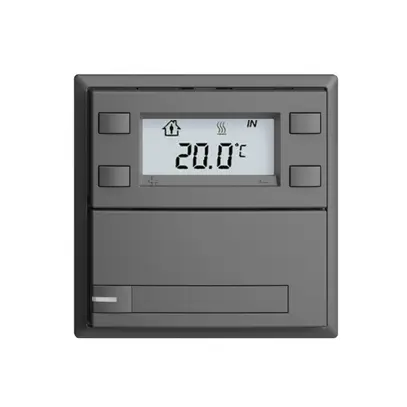Pulsante RTH INC KNX 1×EDIZIOdue F grigio scuro, con carta+LED RGB 