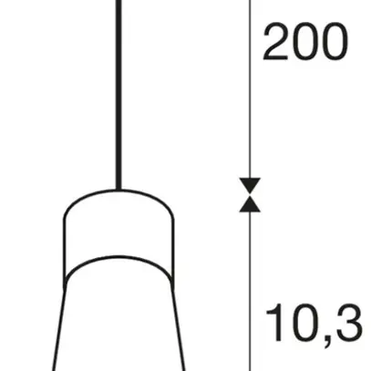 Luminaire suspendu SLV PURI 2.0 Cone AD1PH GU10 1×6W VAR Ø55mm noir/or 