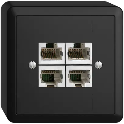Prise AP 4×RJ45/s 4P sép.no, EDIZIOdue ITplus 
