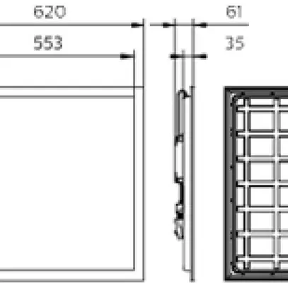 Lampada pannello LED CoreLine UGR 31W 4300lm 830/835/840 IP20/40 620×620 bi 