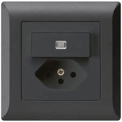 Combinazione luminosa INC 3/1P+T13 nero kallysto.line 
