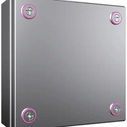 Petit boîtier Rittal KX Jonction, IP66, 200×200×80mm, acier fin V2A 