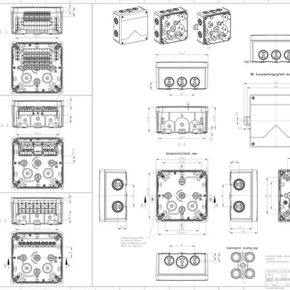Boîte de dérivation AP Spelsberg Abox 100-10² 152×152×80mm IP66 gr 