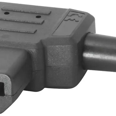 Presa d'apparecchi T113 C13 angolato 70°C nero 