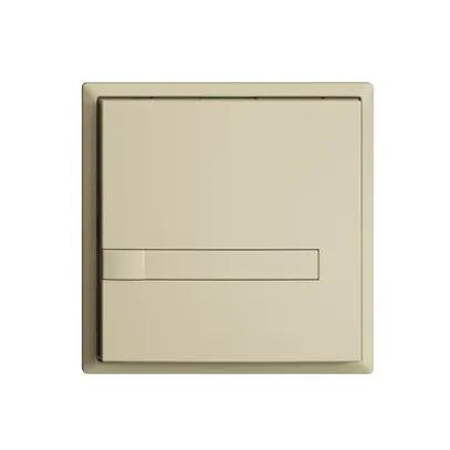 Poussoir ENC KNX 1× EDIZIOdue vanille RGB sans LED avec insert papier 