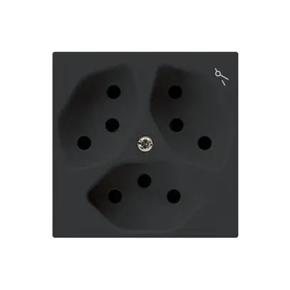 Prise ENC kallysto 3×T13 noir avec sécurité enfants 