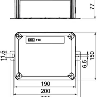 Kabelabzweigkasten Bettermann E30-E90 unbestückt 190×150×77mm or 