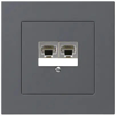 Boîte ENC kallysto.pro 2×RJ45s anthracite parallèle 