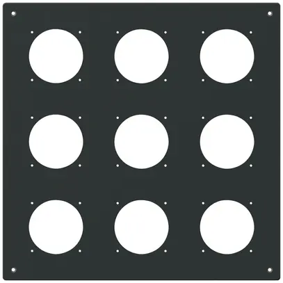 UP-Montageplatte robusto 3×3 Aluminium, schwarz 