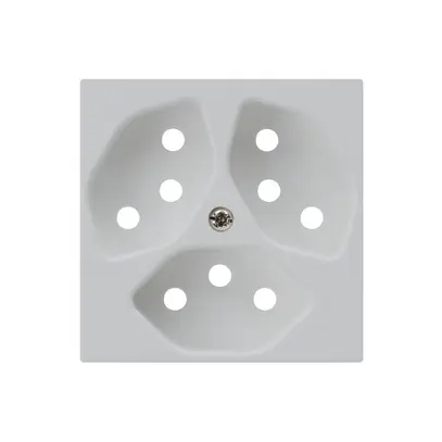 Placca frontale kallysto 3×T13 60×60mm grigio chiaro per presa 3×T13 