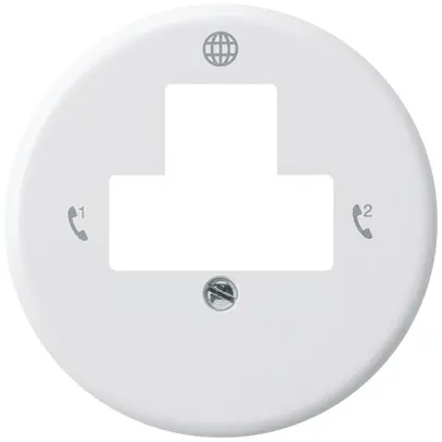 Disque frontal basico pour prise de retour 2 DSL blanc 