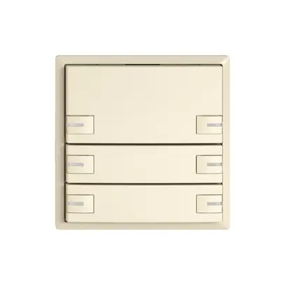 Poussoir KNX RGB EDIZIO.liv SNAPFIX® capteur temp.RGB-LED 6× comm.1T cr 