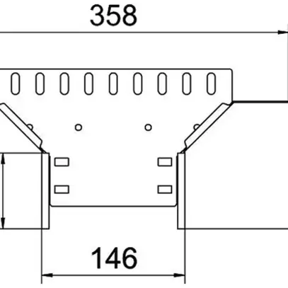 Uscita a T BET RAA 110×150mm acciaio zincato a caldo per immersione 