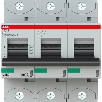 Disjoncteur ABB S803S-K6 3P 400V K-6A 50kA 4.5UM 