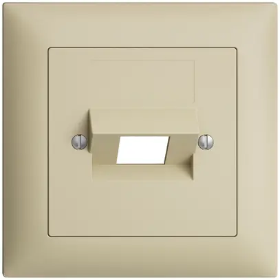 Kit frontal EDIZIOdue vanille 88×88mm 1×RJ45 
