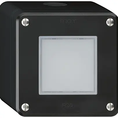 Lampada LED AP robusto IP55 nero LED bi 