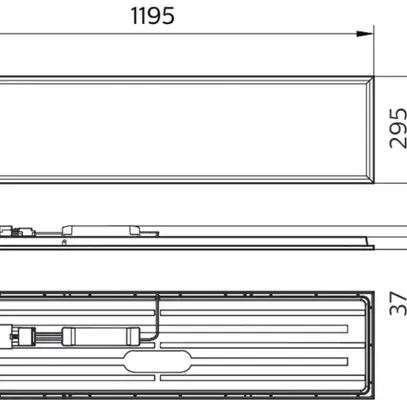 Lampada pannello LED Philips RC132V OC 28.5W 3600lm 4000K DALI 0.3×1.2m bianco 