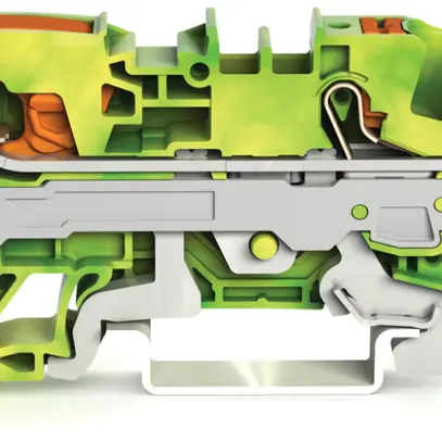 Borne de protection WAGO TOPJOB-S 6mm² 3L vert/jaune série 2106 