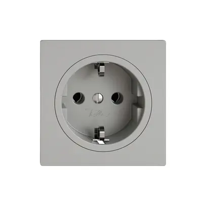 Presa EDIZIO.liv SNAPFIX® SCHUKO 16A 230V 60×60mm grigio chiaro 