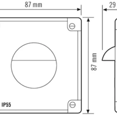 Couverture ESYLUX IP55 Feller, NUP, NAP, NCO, blanc 