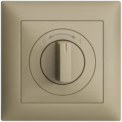 Frontset EDIZIOdue 0<->1 sand 88×88mm für Drehschalter 