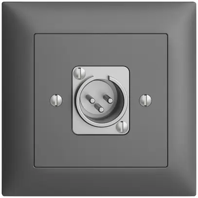 Prise ENC XLR avec fiche EDIZIOdue gris foncé 