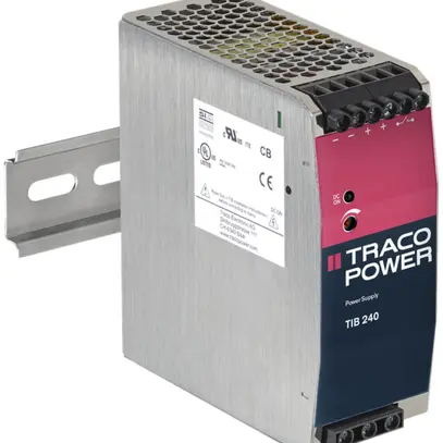 Alimentazione di commut. INS Traco TIB 240-124, 240W 10A 24VDC 48×124.2×118.6mm 